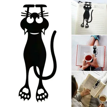 Kawaii Crna Mačka na Zabilješkama za Knjige 3D Plastične Stereo Životinja Knjigu Mark za Student Učitelj je Poklone Kreativni Papiru