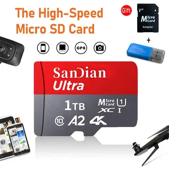 Potpuno Novi 1TB Mikro SD Kartice 512GB Flash Skladište Karticu Veliki pamćenje Mini Pogodan za Telefon/PC Besplatno Adapater Za mnoge dosije vrste