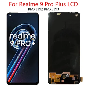 AMOLED Za OPPO Realme 9 Pro+ RMX3392 LCD Ekran Prikaži Diraj Vijeće Digitizer Za Realme 9 Pro Plus RMX3393 LCD Okvir