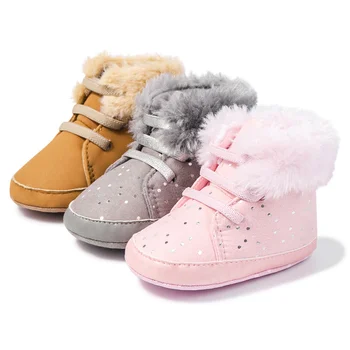 Zima Nova Beba Guze Cipele Prilagodjava Se Ugrijemo Novorođenčadi Flash Dijete Gilr Cipele, Čizme Prvi Šetače Dijete Krevetac Cipele