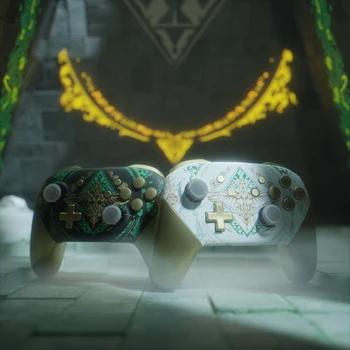 eXtremeRate Totem Kraljevstvo Zamjena Stanovanje Oklop za Nintendo Prekidač Pro, Maska Backplate Koštac sa Komplet Dugmad