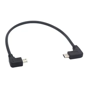 Izvrsno Dizajnirana Trajnih Tip C Mikro USB Kablovsku 90 Stepeni Mikro 5 Pin Muškarac da USB C Muškarac Produženje