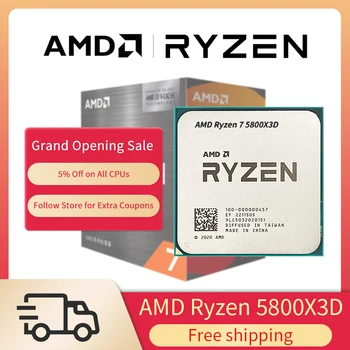 Novi AMD Ryzen 7 5800X3D R7 5800X3D CPU Procesor 3.4 GHz 8-Core 16-Nit 7NM L3=96M Socket AM4 Bez Fan