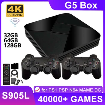 40000 Igre Igru Kutiju G5 Retro Konzolu Dvojno Sistem S905L WiFi 4K HD TELEVIZOR Kutiju Video Igrač 128G za PS1 N64 PSP GBA