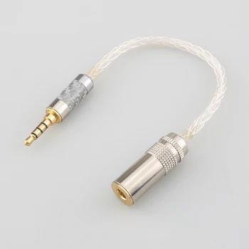 Različite dužine utikači 8 Jezgra Čista 99% Silver Slušalice Slušalicu Kabl Za 3.5 mm xlr 6.5 2.5 mm muškarac na 4.4-mm ženske