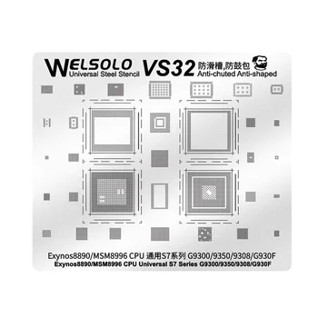Mehaničar VS32 BGA Reballing Šabloni za Samsung S7 S7Edge G9300/G9350/G9308/G930F Exynos 8890/MSM8996 CPU RAM WIFI Moć IC Čip