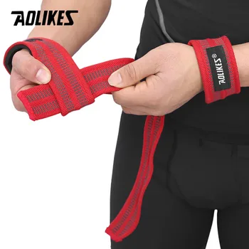 AOLIKES 1 Par Prilagodljiva Silikonske Anti-skid Fitness Glupan Obuku Pamuka Težinu Dizanja Trake Zglob Podršku Remen Pripremite
