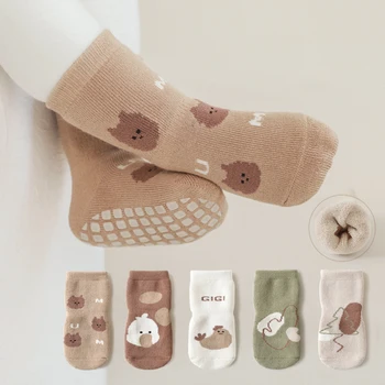 Novi Zima se ugrijemo Crtani Novorođenče Čarape Djece je Anti-iskliznes Čarape Proljeće i Jesen Sladak Dečko Pamuka Bebu Dijete Čarape