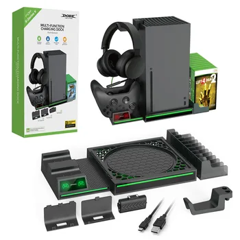 Punjenje Bazu za Xbox SeriesX Konzolu Kontrolor Držač Punjač + Disk Skladište Slušalice Mount TYX-0667