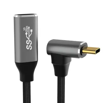 1M/ZA 3,3 FT USB C 90 Stepeni Produžni Kabel na USB C 3.2 Muškarca sa ženom Vrpcu Prijenos Kabl za Pare Palubi Nintendo Swich i PC