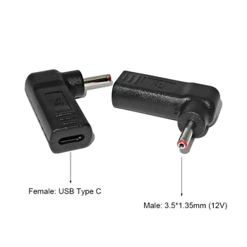 USB Tip C Uključi Veza Pretvarač za Skakač Ezbook 3 2 3 6 Pro USB-C Žensko do 3,5*1.35 mm Muškarac Jack 12V Dc Moć Adapter