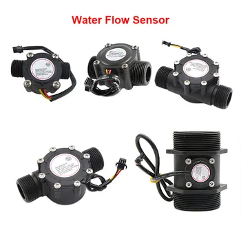 Protoka vode Senzor DC3.5-24V Najlona Tečnost Flowmeter NPN Hodnik Protok Senzor Vode Duga 1,75 MPa 1/2