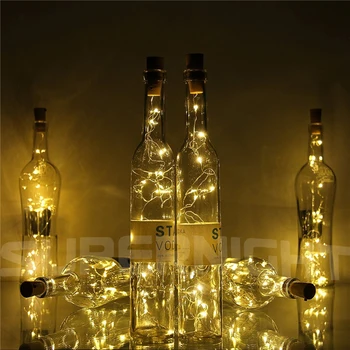 Niz Svjetlo sa Bocu Čep 2m 20leds Čep u Obliku Vinsku Bocu Svjetla Dekoraciju za Alloween Božićnu Zabavu