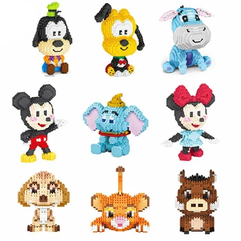 Crtani Disney Niz Mikro Bloka Mickey Mouse Kralj Lavova Simba Timon Pumbaa Eeyore Ličnosti Mini Ciglu Po Kvartu Igracke