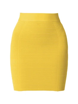 Žuta Boja Ženama Seksi Bodycon Mini Suknju Rajon Zavoj Modni Klub Stranka Nosi Proslavimo Haljine Visoke Kvalitete